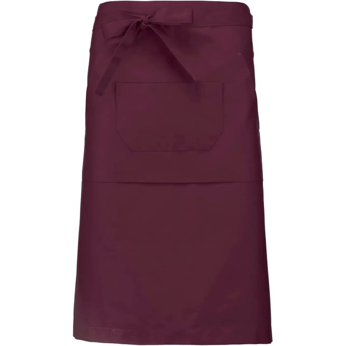 Kariban Polykatoen lang schort K897 - Wine - One size