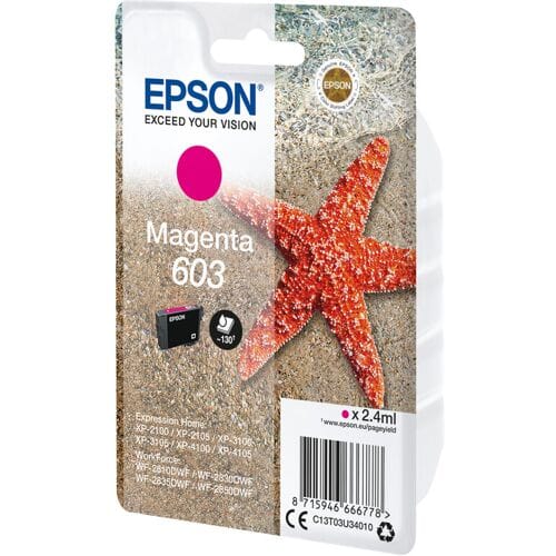 Epson Inktcartridge 1 stuk Origineel - Standaardcapaciteit Magenta voor Printers & Ink | Computing & Kantoor