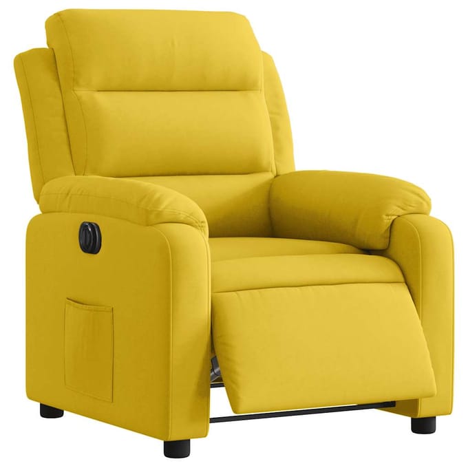 vidaXL - Fauteuil - verstelbaar - elektrisch - stof - geel