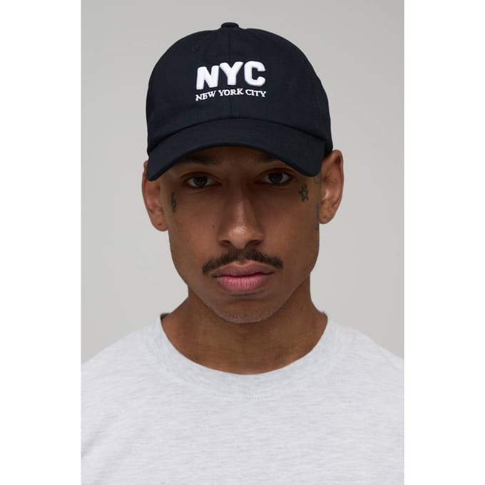 Nyc Geborduurd Petje | Black
