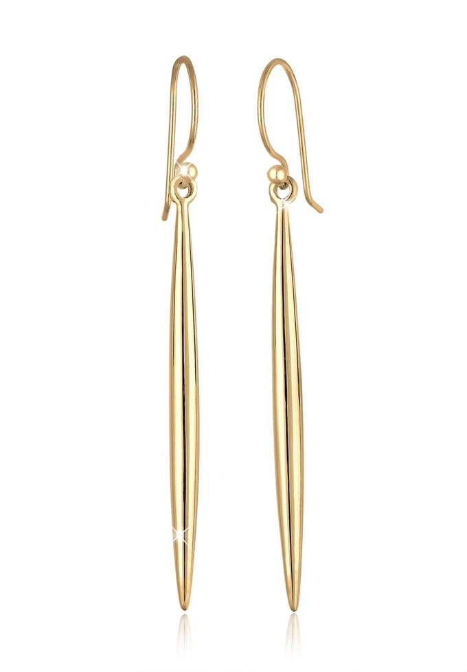 Elli - Oorbellen - Dames Geo Staaf Minimal Basic in 925 Sterling Zilver Verguld - Dames