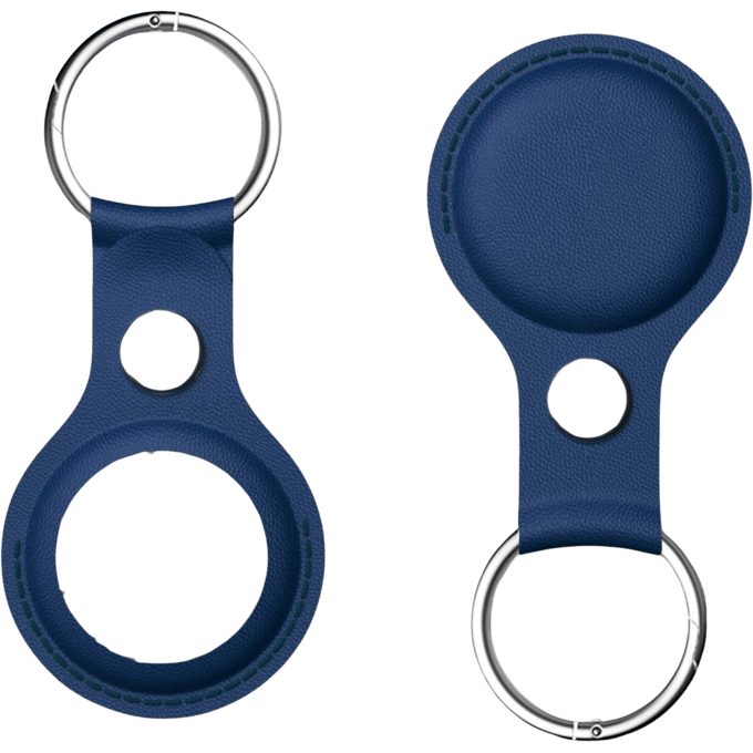Comfycase AirTag Lederen Sleutelhanger Blauw