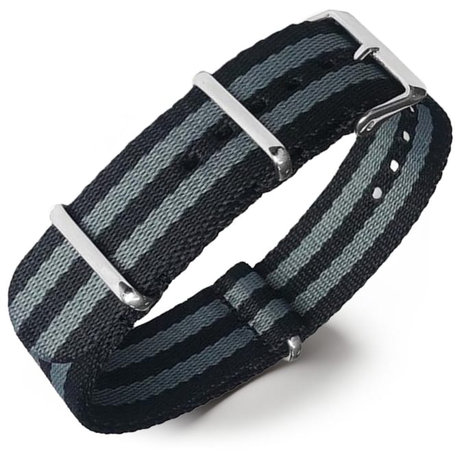 Seatbelt NATO Horlogeband Deluxe Nylon Strap James Bond 18mm