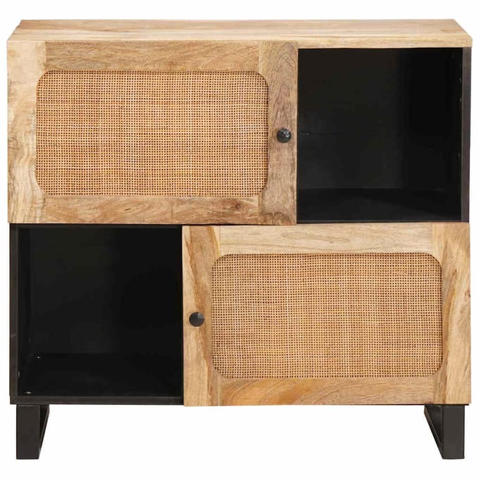 vidaXL - Dressoir - Bruin - 80 - x - 33 - x - 75 - cm - Massief - Mango - Hout