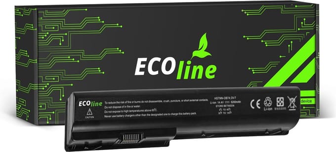 EcoLine - HSTNN-DB75 Batterij Geschikt voor de HP Pavilion DV7 DV7T DV7Z DV8 / 14.4V 4400mAh.