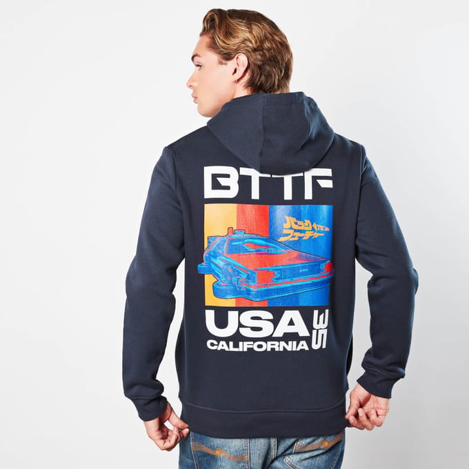 Back to the Future CarStripes Hoodie - Blauw - M