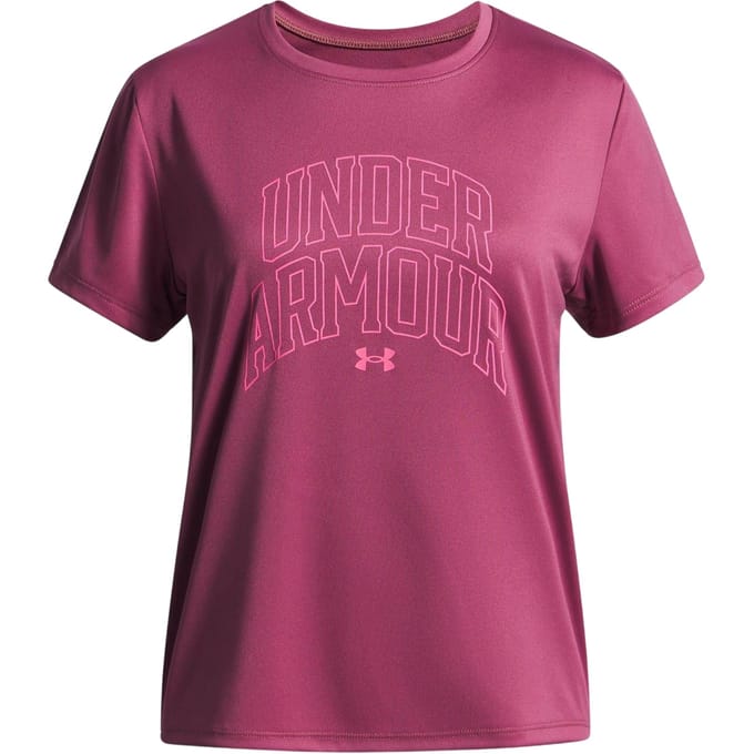 Under Armour Kinder Tech Varsity Prestaties T-shirt (Fuchsia)