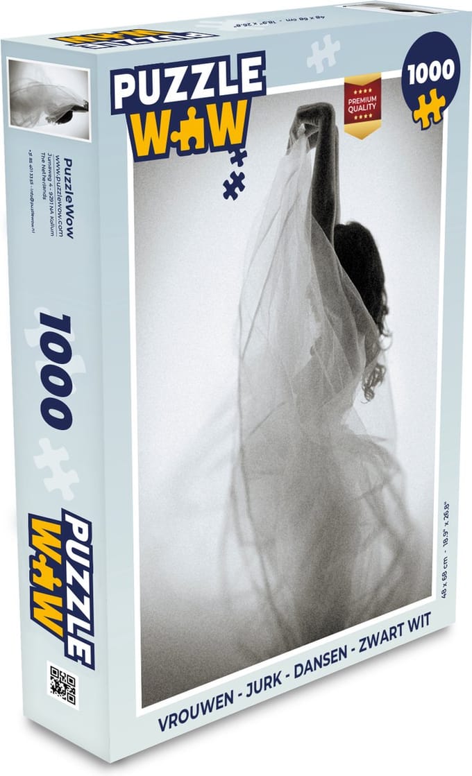 Puzzel Vrouwen - Jurk - Dansen - Zwart wit - Legpuzzel - Puzzel 1000 stukjes volwassenen