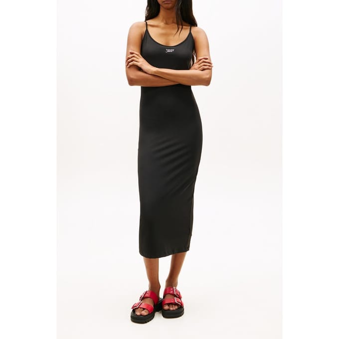 Tommy Hilfiger Tjw Silver Script Dress Black Größe: L | Midikleider Outlet | Damen | Grau