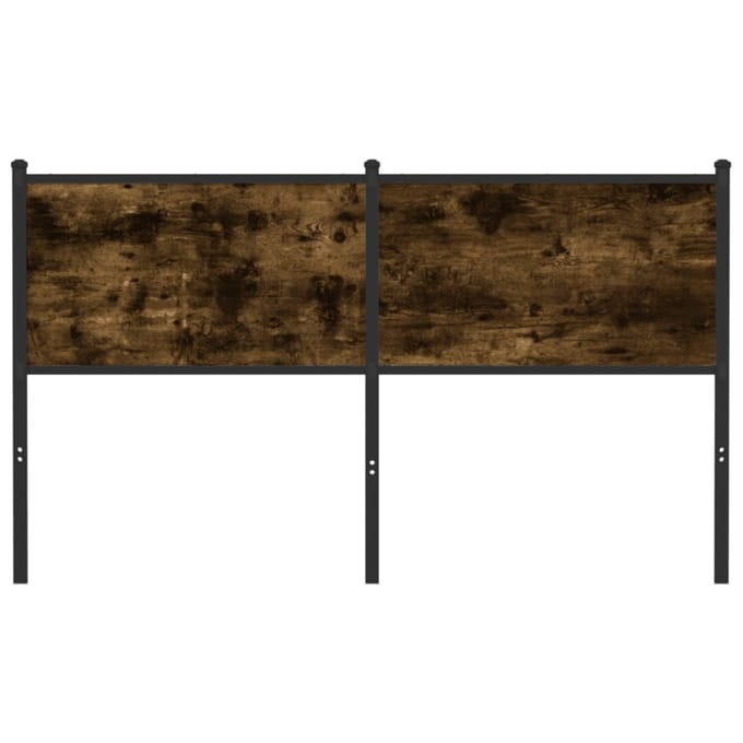 vidaXL - Vervangend - hoofdbord - 140 - cm - en - staal - gerookt - eikenkleurig