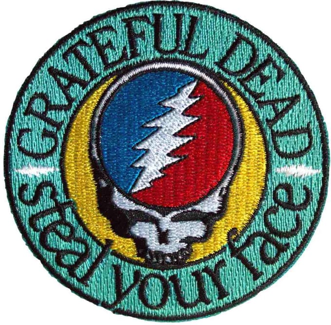 Grateful Dead - Steal Your Face Text Emblem Patch - Multicolours