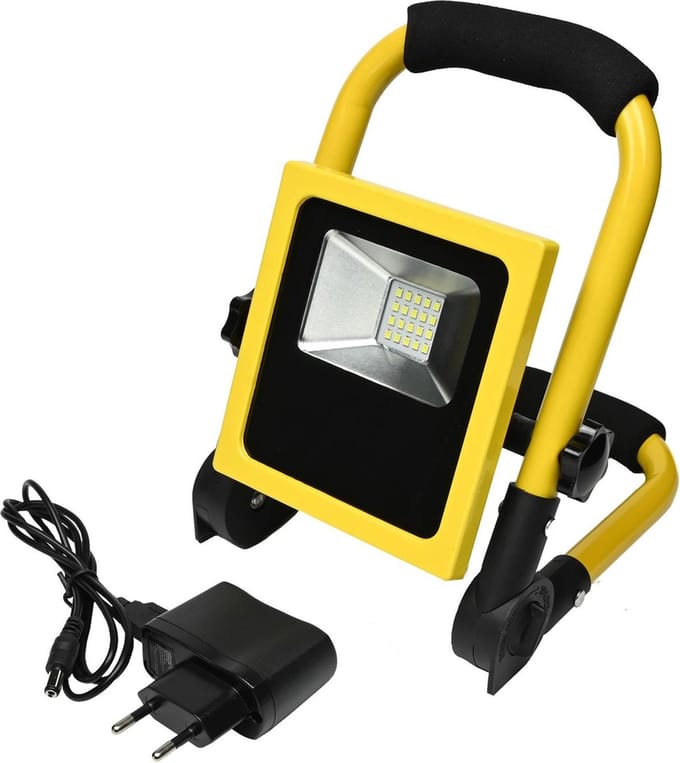 Hofftech Inklapbare en oplaadbare led-straler - 10W - 20 SMD leds - Weerbestendig - 6400k wit licht