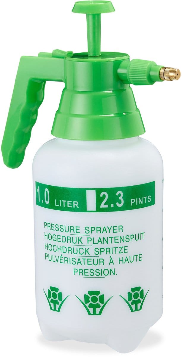 2x drukspruit 1 l - plantenspuit - onkruidspuit - druksproeier - met pomp - tuin