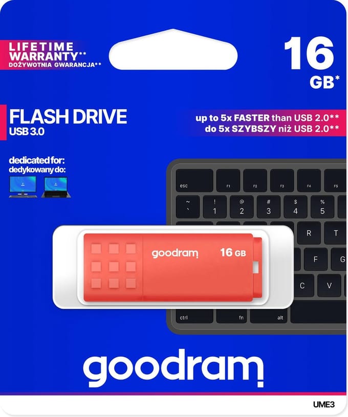 GOODRAM Pendrive GoodRam UME3 UME3-0160K0R11 (16GB USB 3.0) - 16GB - USB-stick