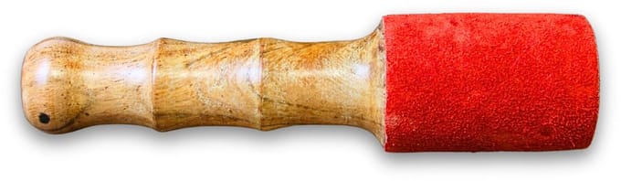 Aanslagstok leer rood 4,5 - 5 cm (nr13)