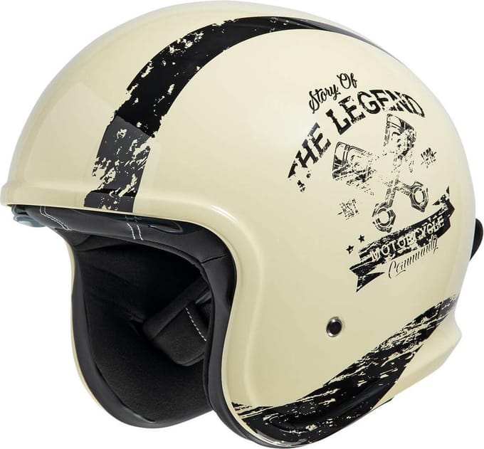 IXS 880 2.0 jethelm | Ivoor wit - zwart | Maat S