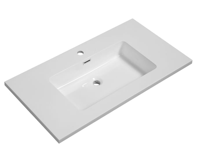 Badplaats Wastafel Angela 90 x 48 cm – Wit – Wasbak voor Wastafelkast