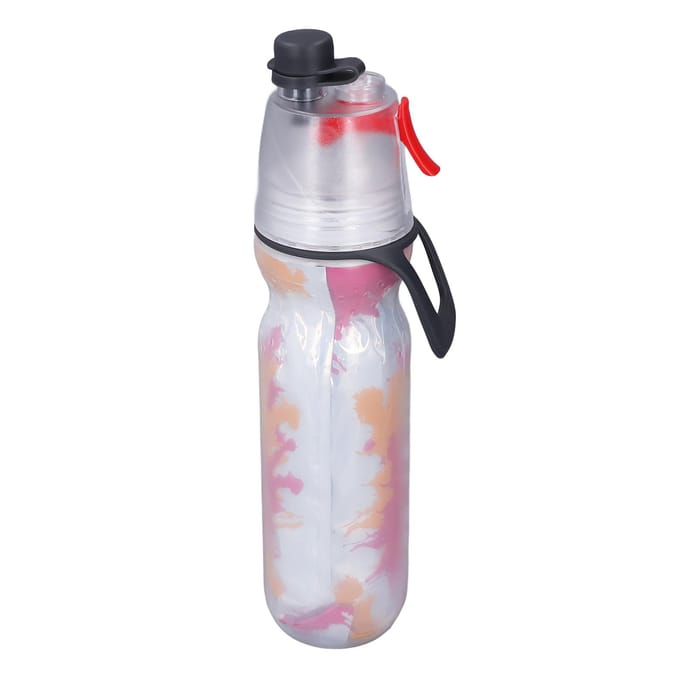 Bouteille d'eau brumisateur PE Spray brumisateur Bouteille d'eau de sport Réutilisable Rafraîchissante Bouteille à boire avec Double white