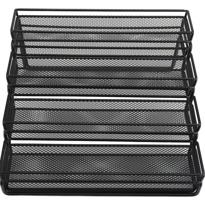 Uitbreidbaar 4-laags Kruidenrek Stabiel Metalen Frame Afscheidbaar Kruiden Trapsgewijs Display gray