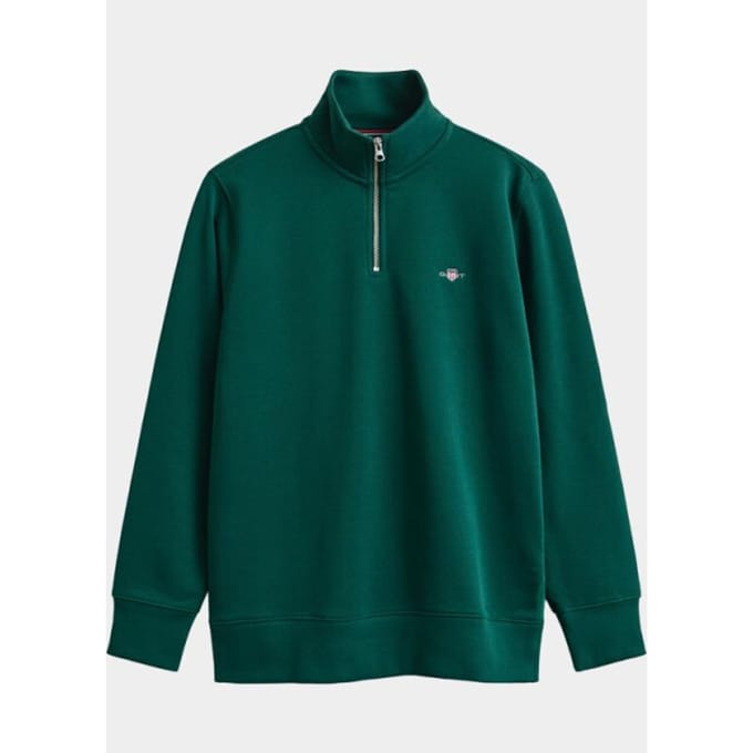 Gant Half zip sweater heren shield sweatshirt met korte r 2008005/373