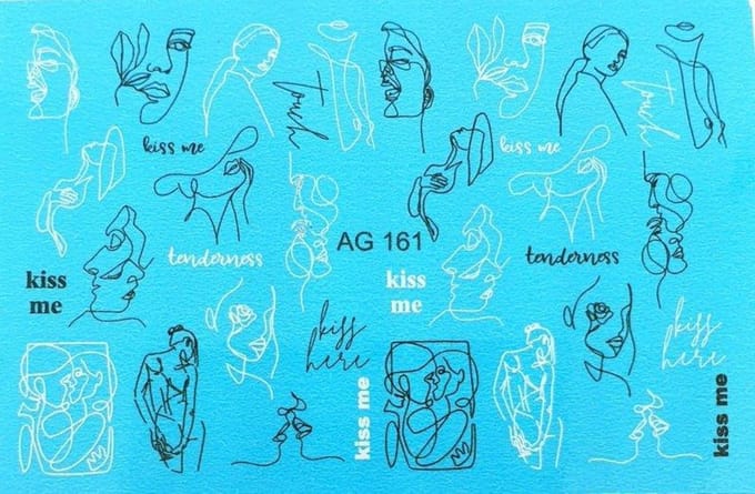 Korneliya Airbrush Waterdecal AG 161 Black/White