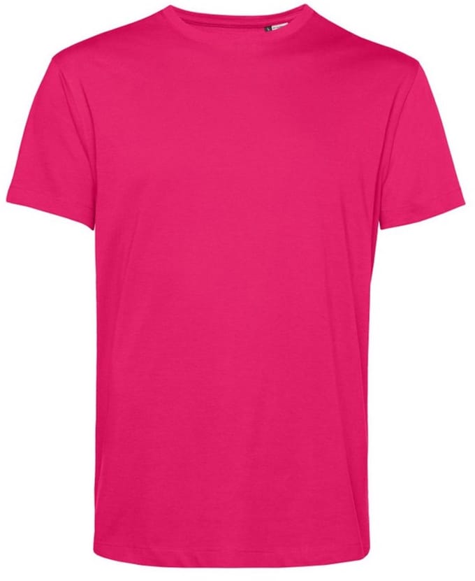 B&C Heren Organisch E150 T-Shirt (Magenta Roze)