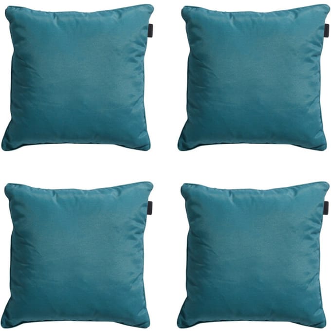 Madison - Sierkussen Panama sea blue - Ca. 60x60 cm - Set van 4