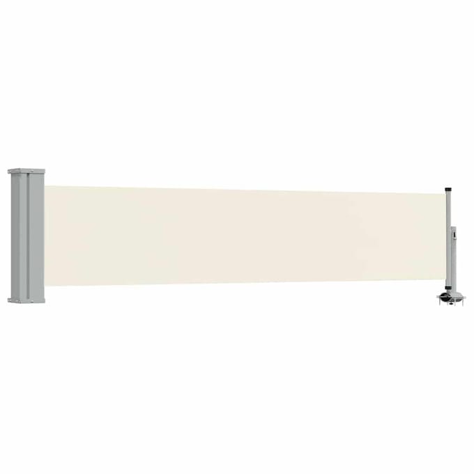 vidaXL - Tuinscherm - uittrekbaar - 60x300 - cm - crèmekleurig