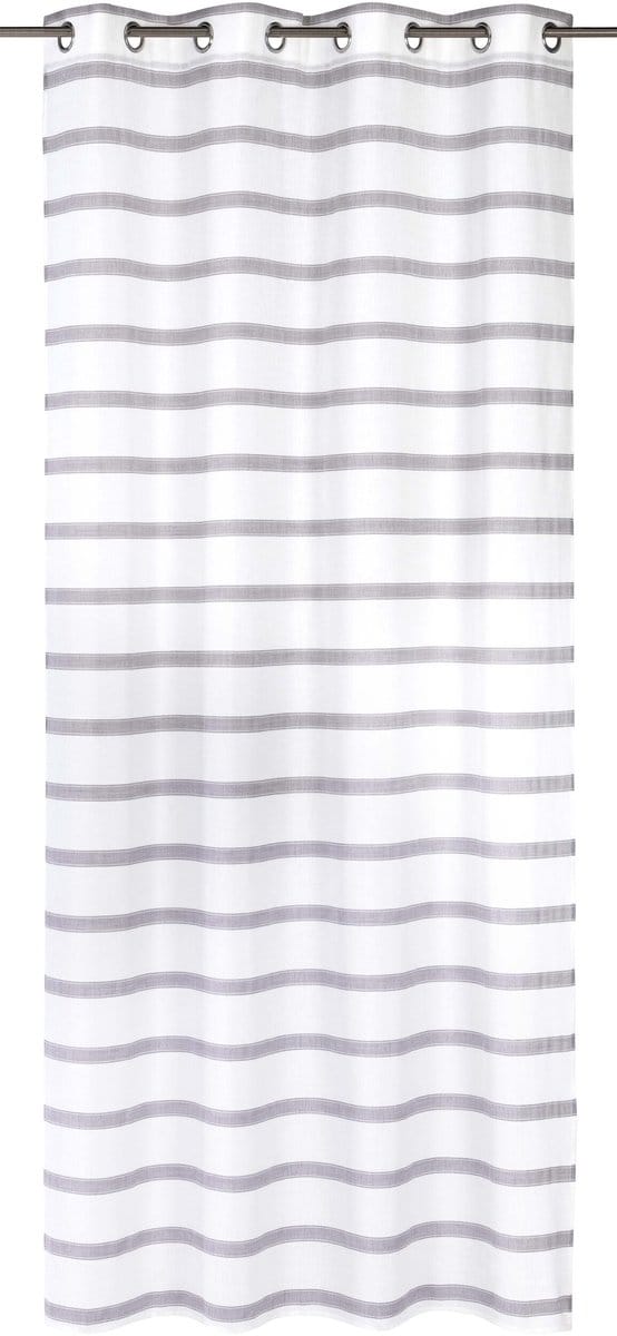 Elbersdrucke Gordijn met oogjes Ida 255x140 cm grijs semi-transparant