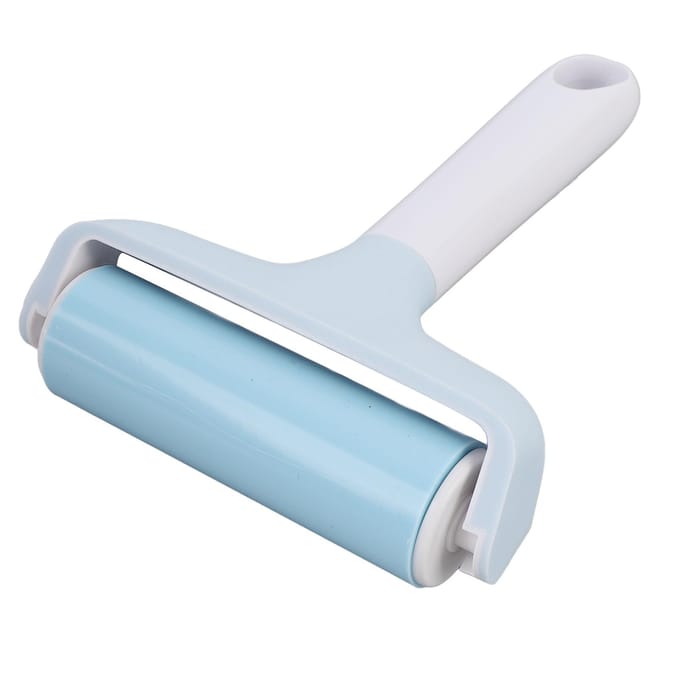 Rouleau en caoutchouc bleu ciel, rouleau multi-usages pour l'artisanat, la gravure, le collage et l'application white