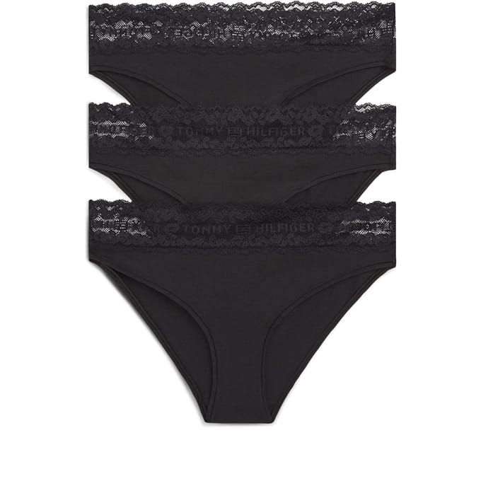 Tommy Hilfiger 3-pack Bikini Black/black/black Größe: S | Unterhosen Outlet | Damen | Schwarz