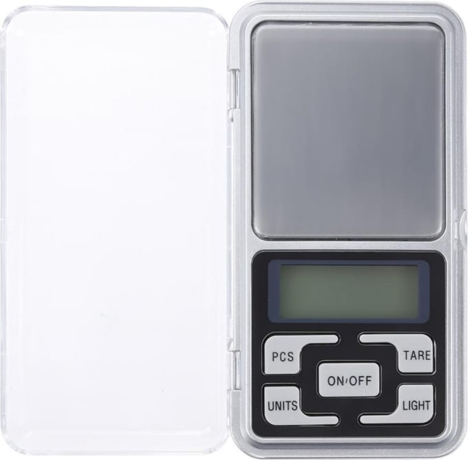 Mini precisie weegschaal | compact formaat | 0,05 - 200 gram | werkt op 2xAAA batterijen (exclusief)