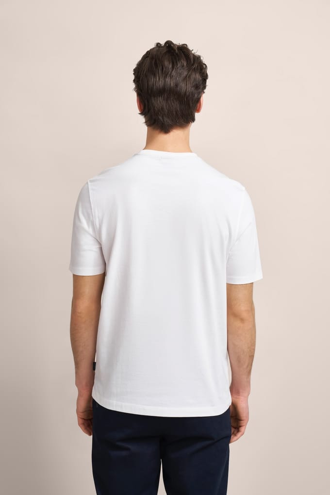 Bugatti Herren T-shirt met rubberen logo-opdruk