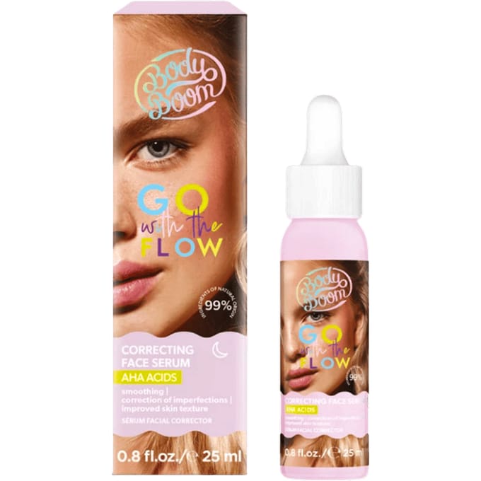 Bodyboom BodyBoom Go With The Flow Corrective Night Face Serum Natural AHA Acids 25 ml