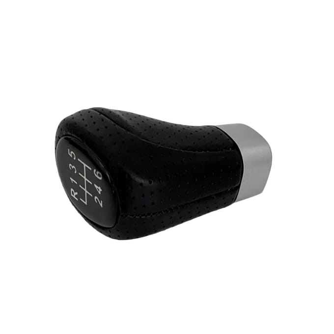 Pommeau de levier de vitesse en cuir à 6 vitesses Adaptateur de levier de tête Manuel Remplacement pour BMW E34 E36 E38 E39 E46 E53 E60 E61 E63 noir