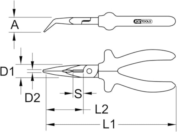 Kunststof combinatietang met veiligheidsisolatie - 230 mm