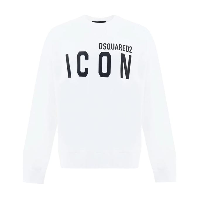 DSquared2 Uniseks Adult Cool Icon Logo Sweatshirt (Wit, Zwart)