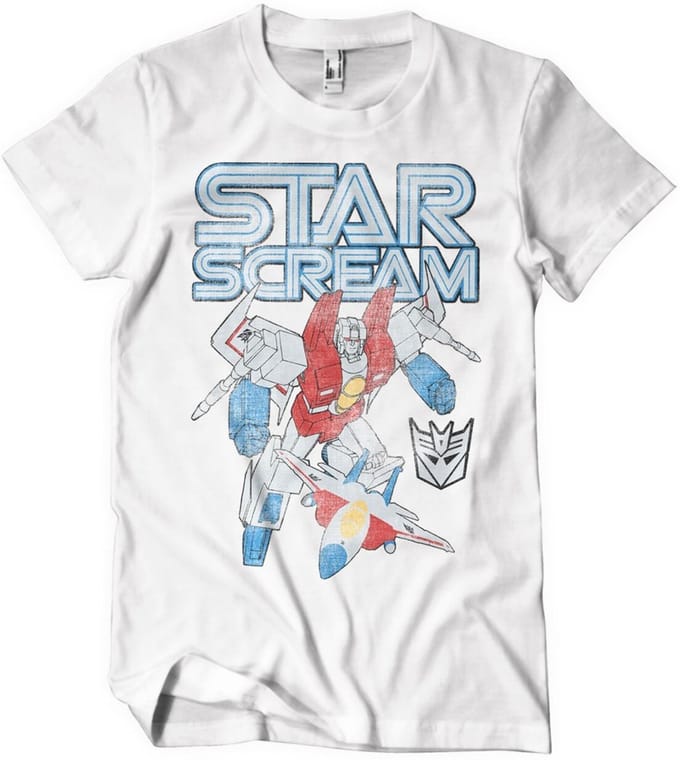 Transformers Stars-crème, gewassen T-shirt, witite