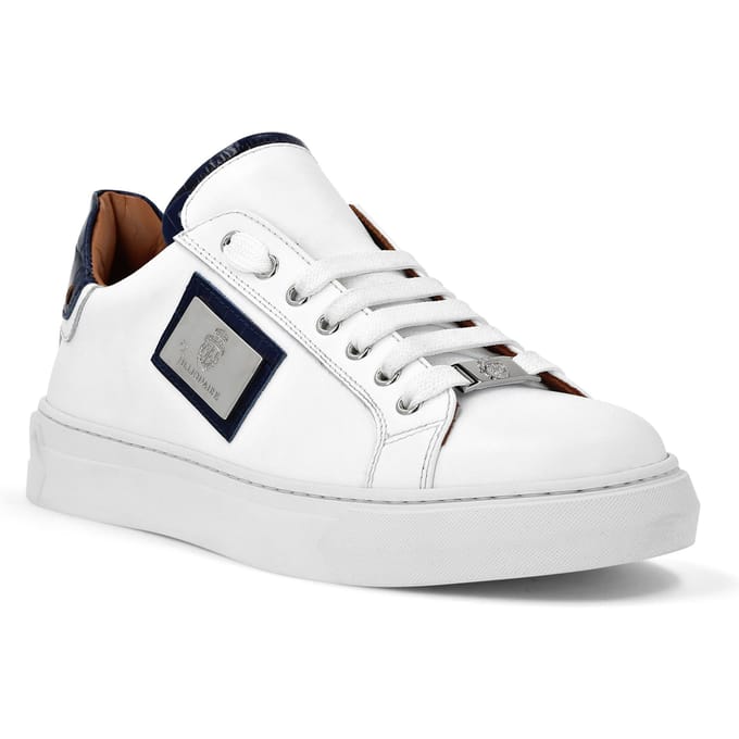 Nappa Croco Printed Lo-Top Sneakers