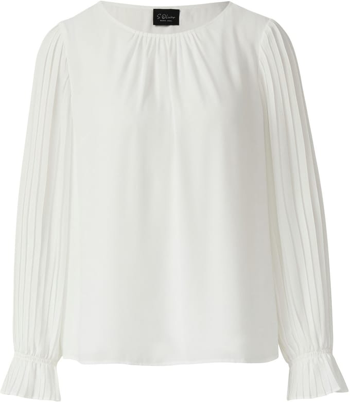 s.Oliver - female - Feestelijke blouse met geplooide mouwen