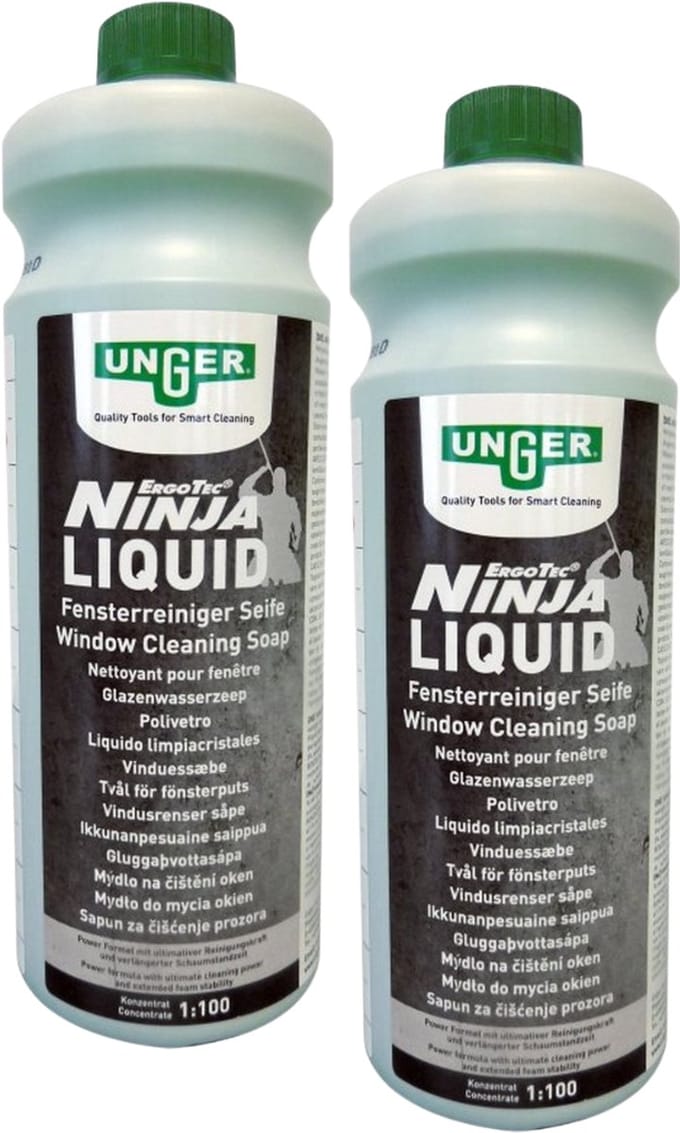 Unger Power Liquid Glazenwasserszeep - 2x1L.