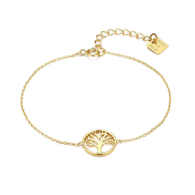 Twice As Nice Armband in zilver, boom Goudkleurig 16cm+3cm