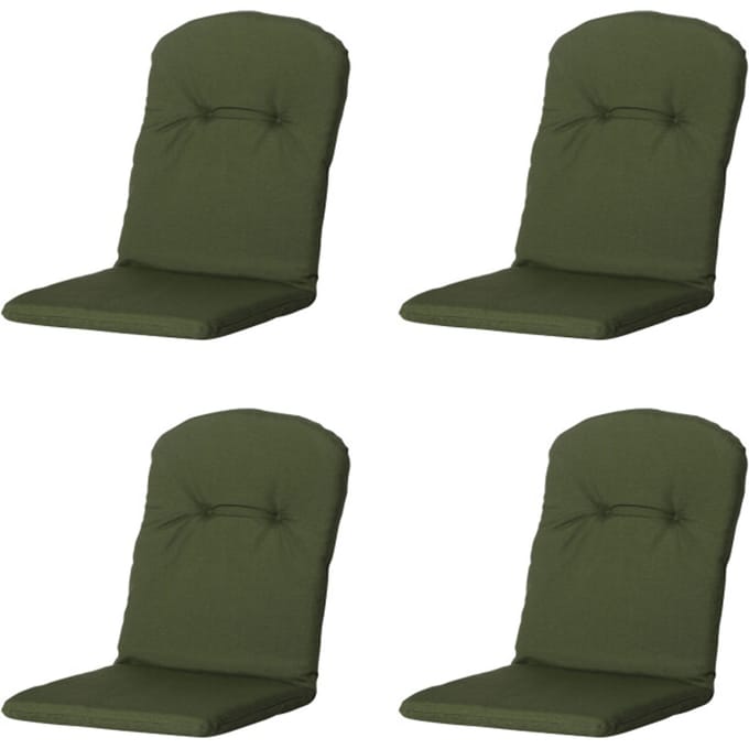 Madison - Kuipstoelkussen Hoge Rug Panama green - Ca. 96x45 cm - Set van 4