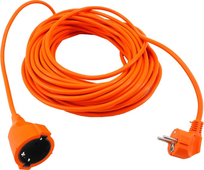Verlengsnoer - Tuin - Oranje - 20 meter - Met Opbergzak - BWN