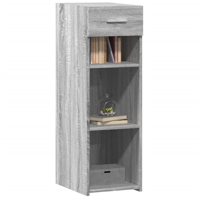 vidaXL - Dressoir - 30x42,5x93 - cm - bewerkt - hout - grijs - sonoma - eikenkleurig