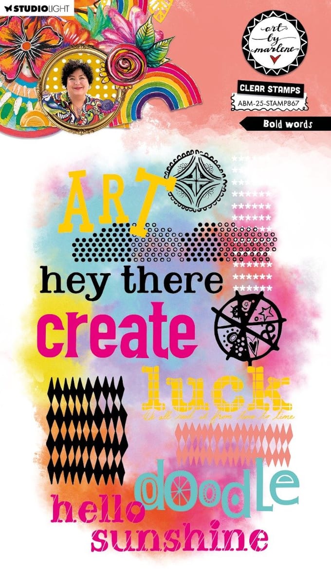 Clear stamp Bold words - ABM 25 collection nr. 867