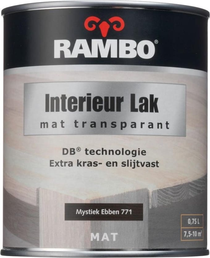 R Interieur Lak Transparant Mat 771 Mystiek Ebben