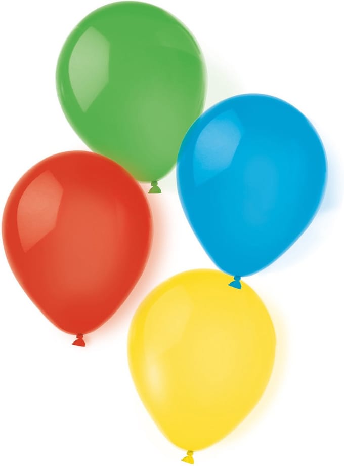 10 Latex Ballonnen Regenboog Assorti 18 cm/7”
