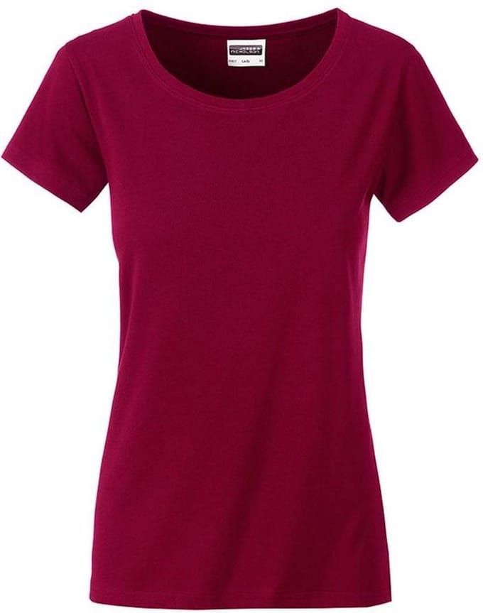 James and Nicholson Dames/dames Basic Organic Katoenen T-Shirt (Wijn)