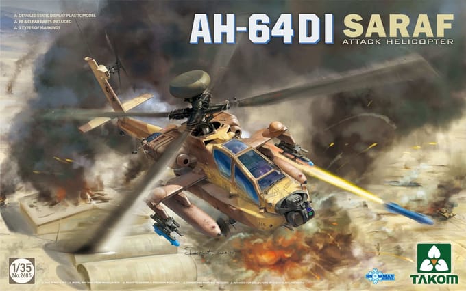 Takom Modelbouwpakket Helikopters - 2605 AH-64DI Saraf - Attack Helicopter Plastic - 1:35 - Modelbouw